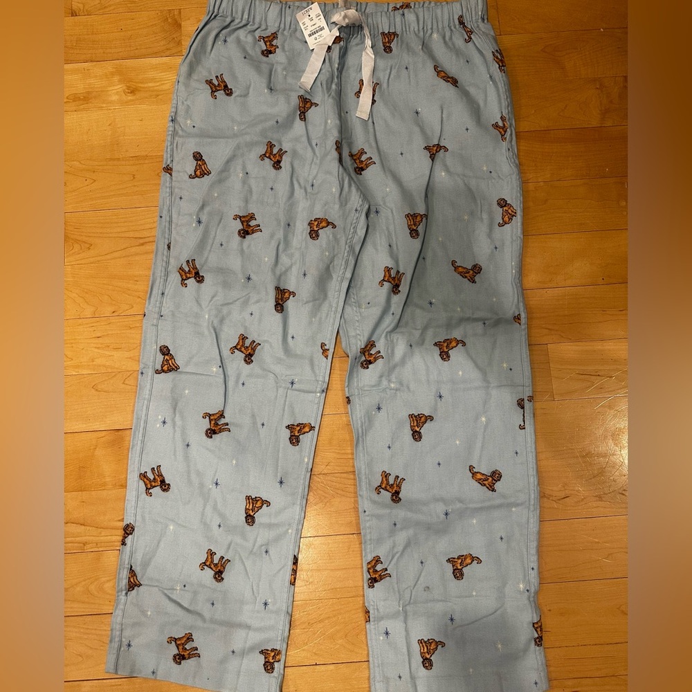 J.Crew Golden Retriever Print Pajama Pants - Size L NWT